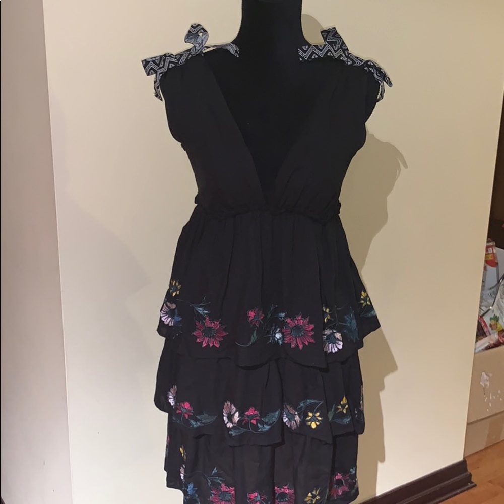 Black Embroidered Dress